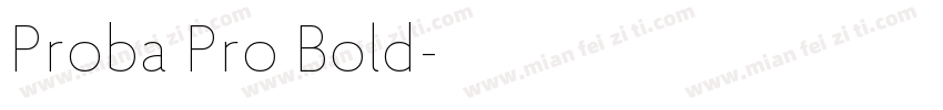 Proba Pro Bold字体转换